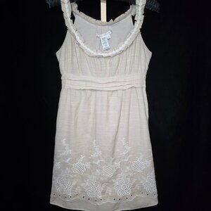 Max Studio Embroidered Sleeveless Mini Dress S
